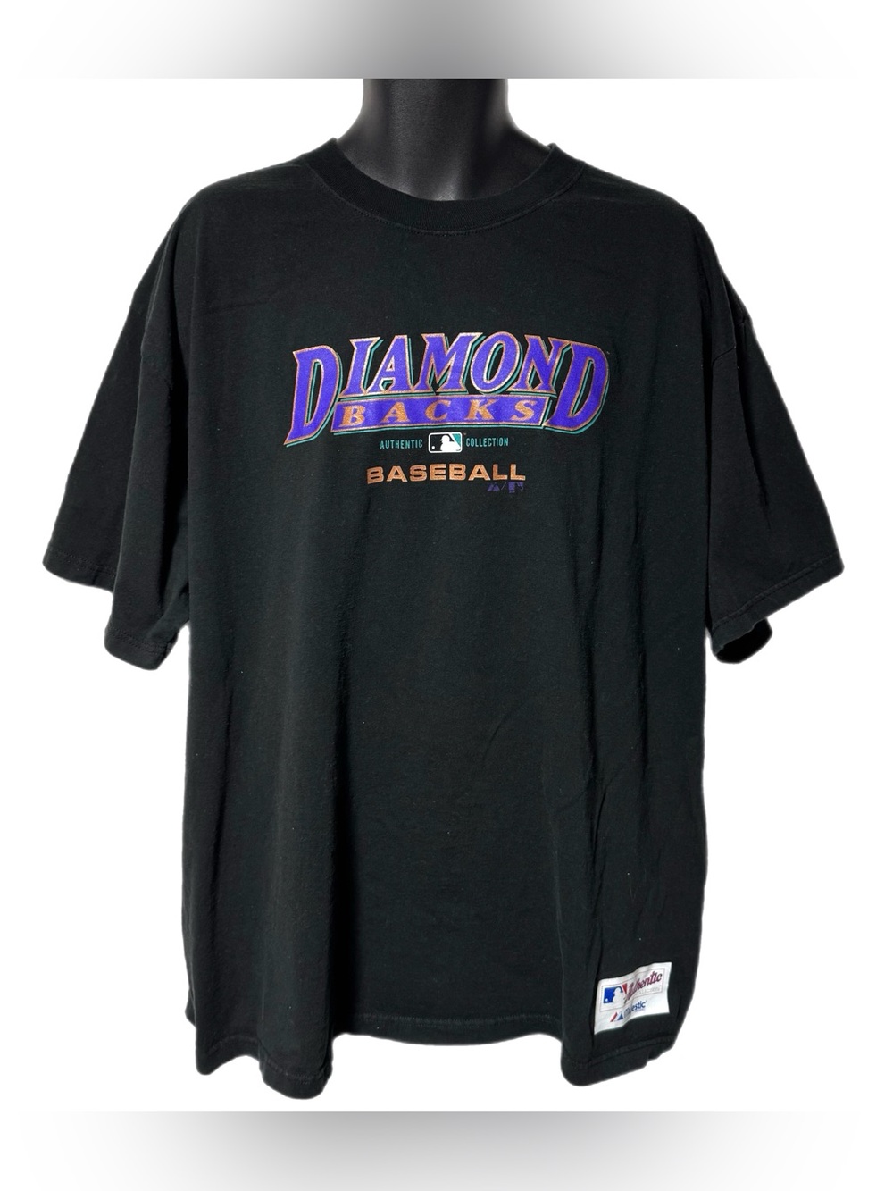 Vintage Arizona Diamondbacks Majestic MLB Baseball T Shirt Y2K 2XL Black